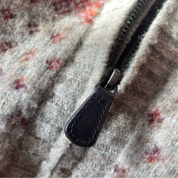 AllSaints Zip-up Cardigan Shetland Wool Sweater, Grandpa-core - Picture 4 of 6